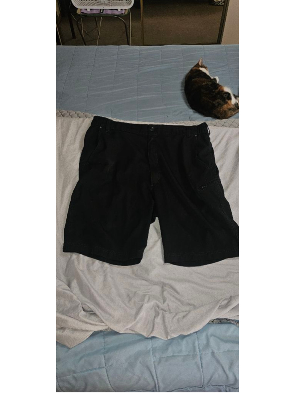 Wrangler 3 pairs men's polyester cargo shorts, size 40 
10 inch‎ inseam
